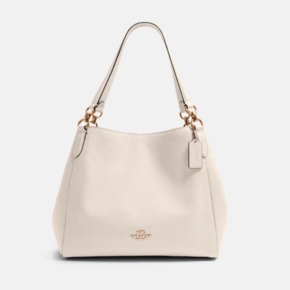 Cream Coach Hallie Handbag - Picture 13 of 14